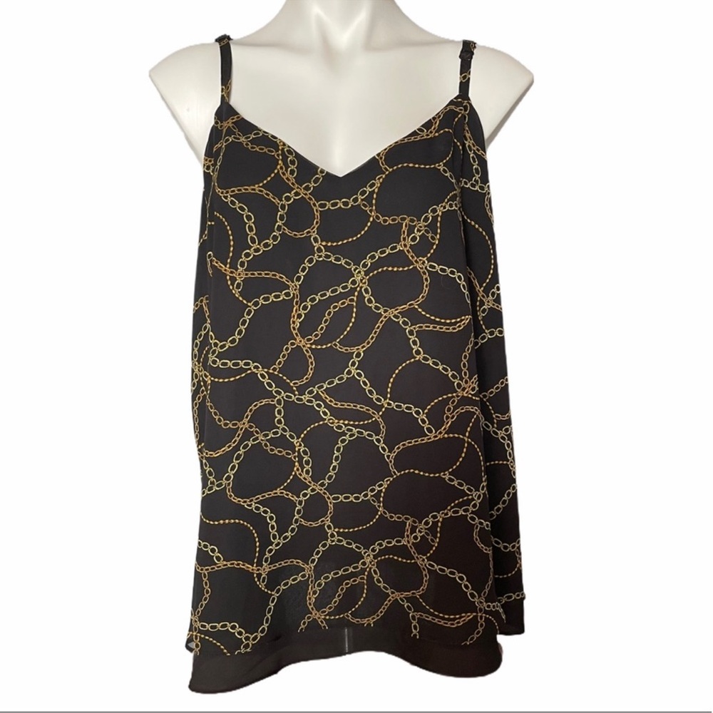 Torrid 3 Chain Print Double Layer Chiffon Cami - NWOT